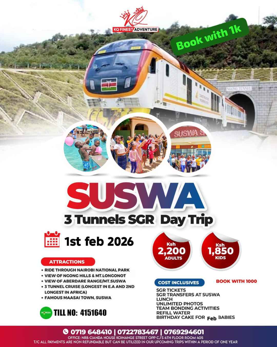 SUSWA 3 TUNNELS SGR DAY TRIP